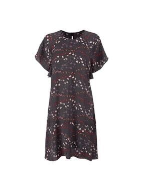 CAbi Muse Floral Dress (Style 3828) - Gray Multi - XS
